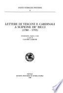 Lettere di vescovi e cardinali a Scipione de' Ricci (1780-1793)