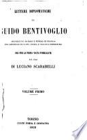 Lettere diplomatiche di Guido Bentivoglio arcivescovo di Rodi