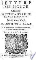 Lettere, divise sotto Capi da Agostino Michele et in questa ultima Impressione accr. e corr