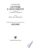Lettere e documenti: 17 ottobre 1826 - 31 dicembre 1830