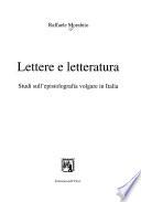 Lettere e letteratura