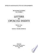 Lettere ed opuscoli inediti