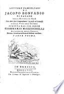 Lettere famigliari di Bonfadio di Gazano sulla Riviera di Saló