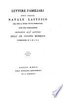 Lettere familiari dell'abate Natale Lastesio