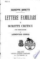 Lettere familiari e scritti critici
