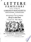 Lettere familiari, etc