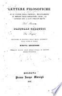 Lettere filosofiche su le vicende della filosofia, relativamente ai principi delle conoscenze umane, da Cartesio sino a Kant inclusivamente