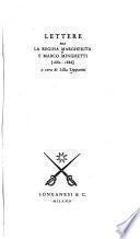 Lettere fra la regina Margherita e Marco Minghetti, 1882-1886