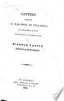Lettere indiritte al marchese di Villarosa da diversi uomini illustri