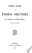 Lettere inedite al granduca Cosimo Terzo