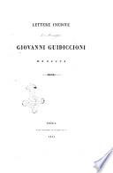Lettere inedite di monsignor Giovanni Guidiccioni da Lucca