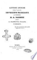 Lettere logiche dell'abate Severino Fabriani al professore M.A. Parenti sopra la grammatica italiana pe' sordi-muti Severino Fabriani