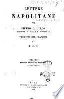 Lettere napolitane del marchese Pietro C. Ulloa