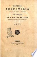 Lettere sull'Italia considerata sotto il rapporto della religione da m. Pietro de Joux