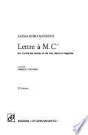 Lettre à M.C