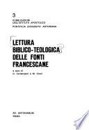 Lettura biblico-teologica delle fonti francescane