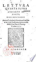 Lettura quarta [quinta] sopra l'inferno di Dante