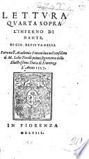 Lettura quarta, sopra l'inferno di Dante