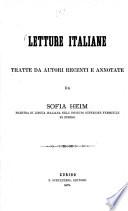 Letture italiane, tratte da autori recenti e annotate
