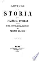 Letture su la storia della filosofia moderna