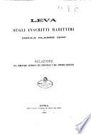 Leva sugli inscritti marittimi della classe 1849 relazione del direttore generale del personale e del servizio militare