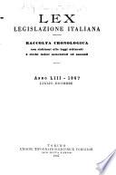Lex, legislazione italiana