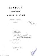 Lexicon epigraphicum morcellianum