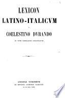 Lexicon latino-italicvm