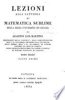 Lezioni alla Cattedra di matematica sublime della Regia Università di A. San-Martino. tomo 3