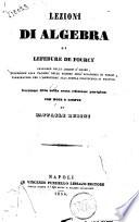Lezioni di algebra di Lefebure De Fourcy