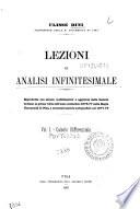 Lezioni di analisi infinitesimale
