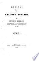 Lezioni di calcolo sublime di Antonio Bordoni