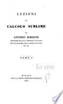 Lezioni di calcolo sublime