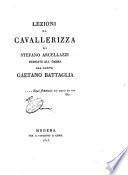Lezioni di cavallerizza di Stefano Arcellazzi dedicate all'ombra del conte Gaetano Battaglia