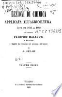 Lezioni di chimica applicata all'agricoltura
