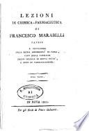 Lezioni di chimica-farmaceutica di Francesco Marabelli pavese ... Tomo primo [-terzo]