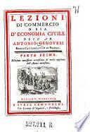 Lezioni di Commercio o sia d'Economia Civile