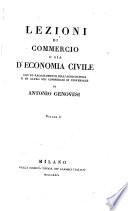 Lezioni di Commercio o sia di Economia civile
