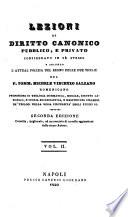 Lezioni di Diritto Canonico pubblico e privato