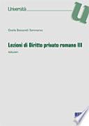 Lezioni di diritto privato romano. Istituzioni