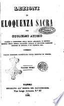 Lezioni di eloquenza sacra per Guglielmo Audisio
