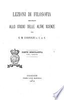 Lezioni di filosofia ordinate allo studio delle altre scienze per G. M. Cornoldi