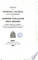 Lezioni di geometria analitica a due e tre coordinate