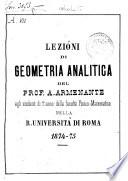 Lezioni di geometria analitica