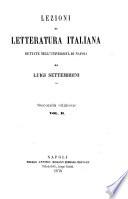 Lezioni di letteratura italiana dettate nell'università di Napoli