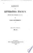 Lezioni di letteratura italiana dettate nell'università di Napoli
