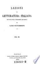 Lezioni di letteratura italiana