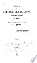 Lezioni di letteratura italiana; o, Nuova scelta di prose