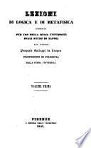 Lezioni di Logica e di Metaffisica
