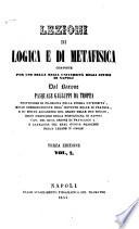 Lezioni di logica e di metafisica